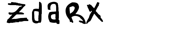 Zdarx font preview